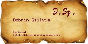 Dobrin Szilvia névjegykártya