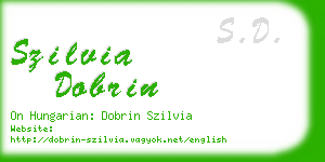 szilvia dobrin business card